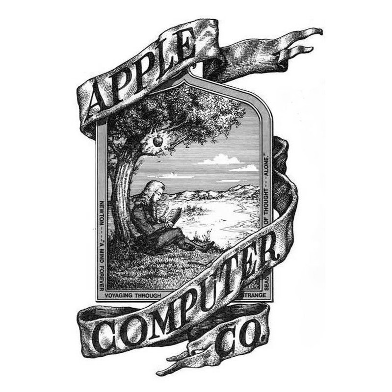 Кто был изображён на первом логотипе компании Apple?
