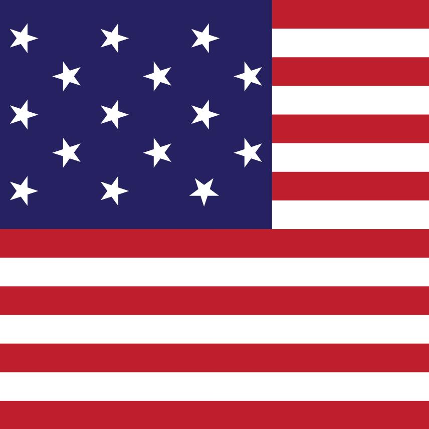 Каково было наибольшее число полос на флаге США?