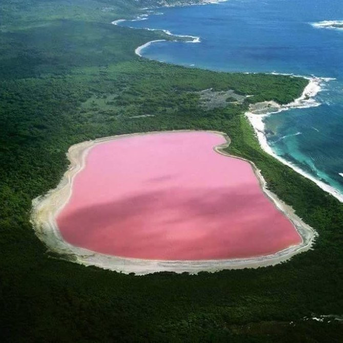 Где можно искупаться в озёрах с розовой водой?